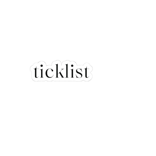 ticklist Simple Logo Sticker